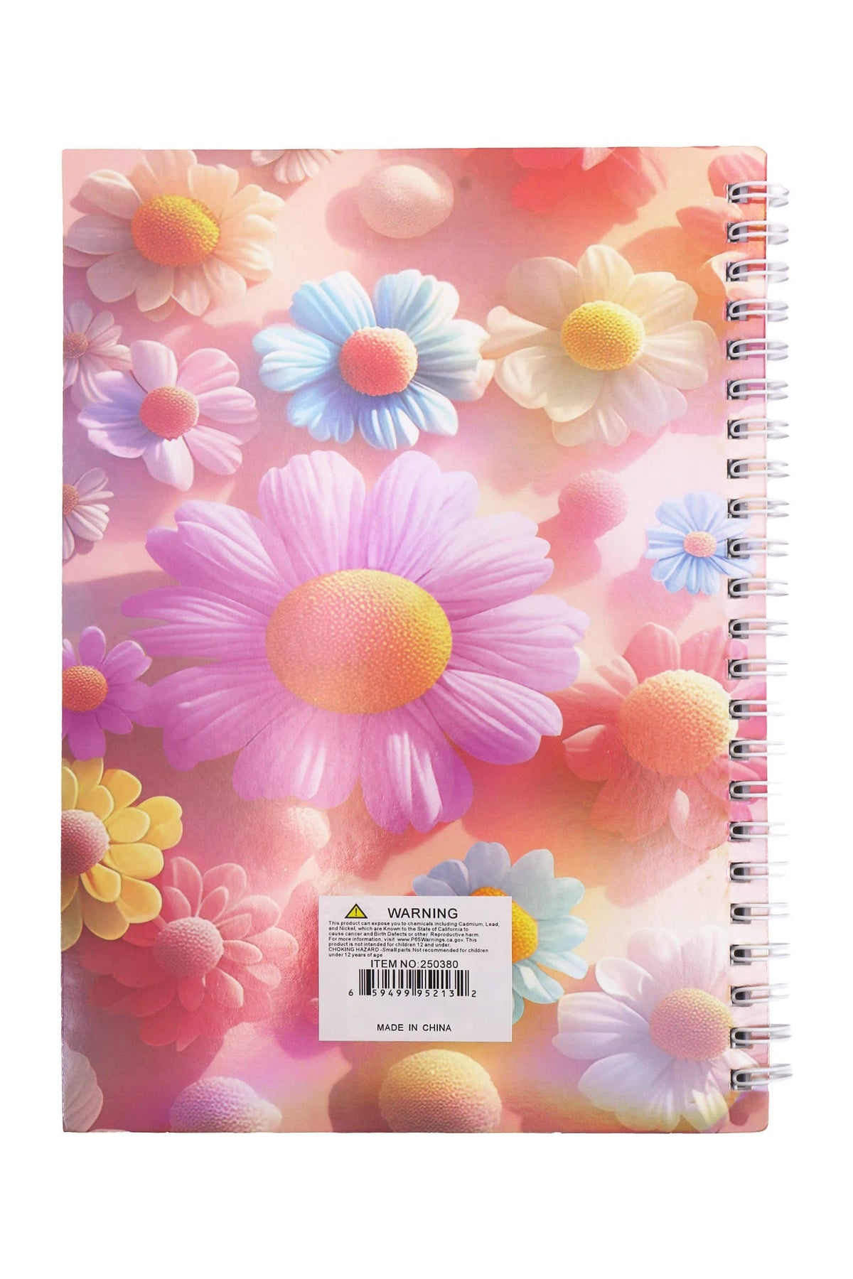 Flower Variety Iridescent A5 Spiral Bound Notebook - 12 Pcs: ASSORTED / ONE SIZE