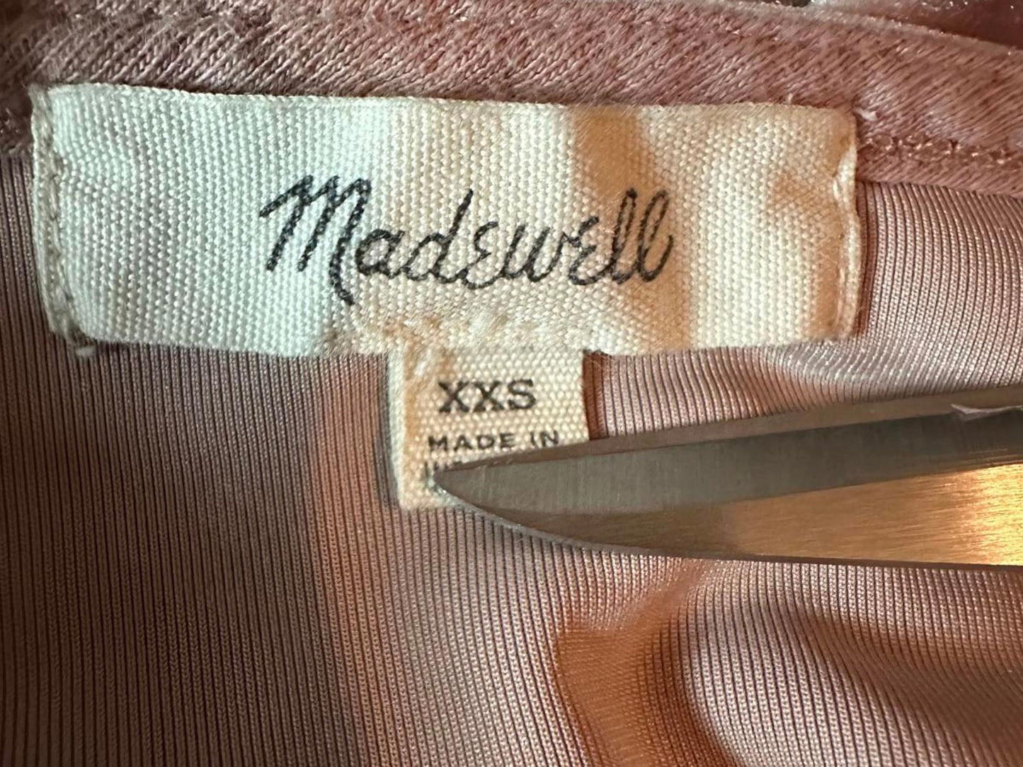 Madewell Velvet Long Sleeve Wrap Bodysuit - XXS