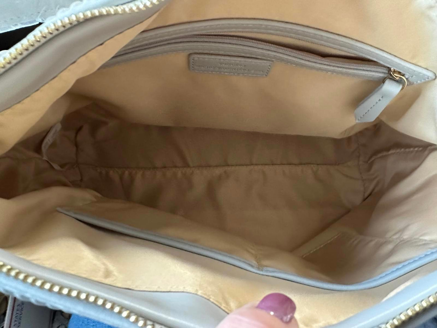 Mario Valentino Sacca Grigio Spa Ribbed Shoulder Bag