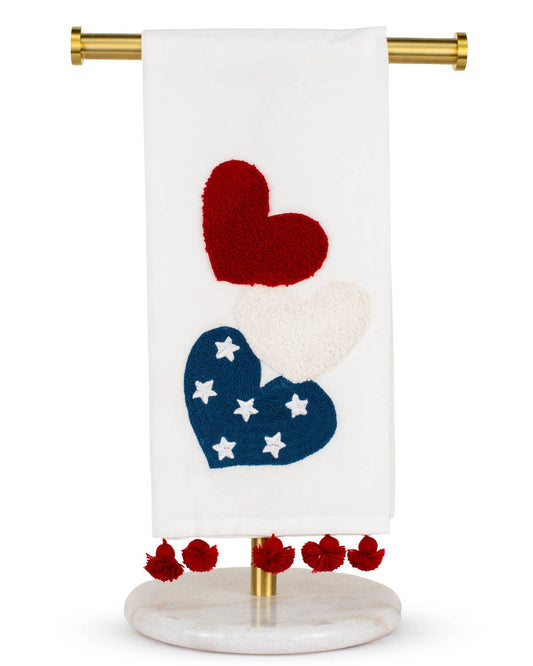 American Love Hand Towel   Red/White/Blue   20x28