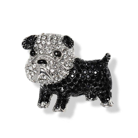Cute Cartoon Dog Brooch for Women - Stylish Animal Pin with Rhinestones: Pug Brooch