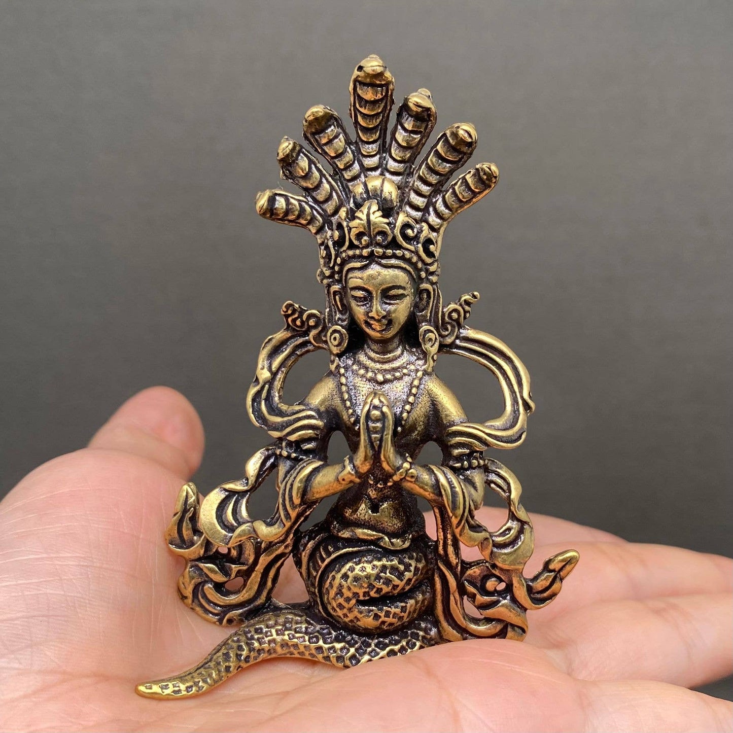 Brass Snake Nuwa Crafts Decoration Desktop Ornaments