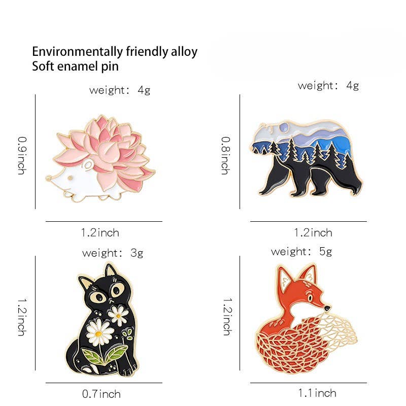 Creative Cartoon Personality Animal Series Brooches: Cat / M