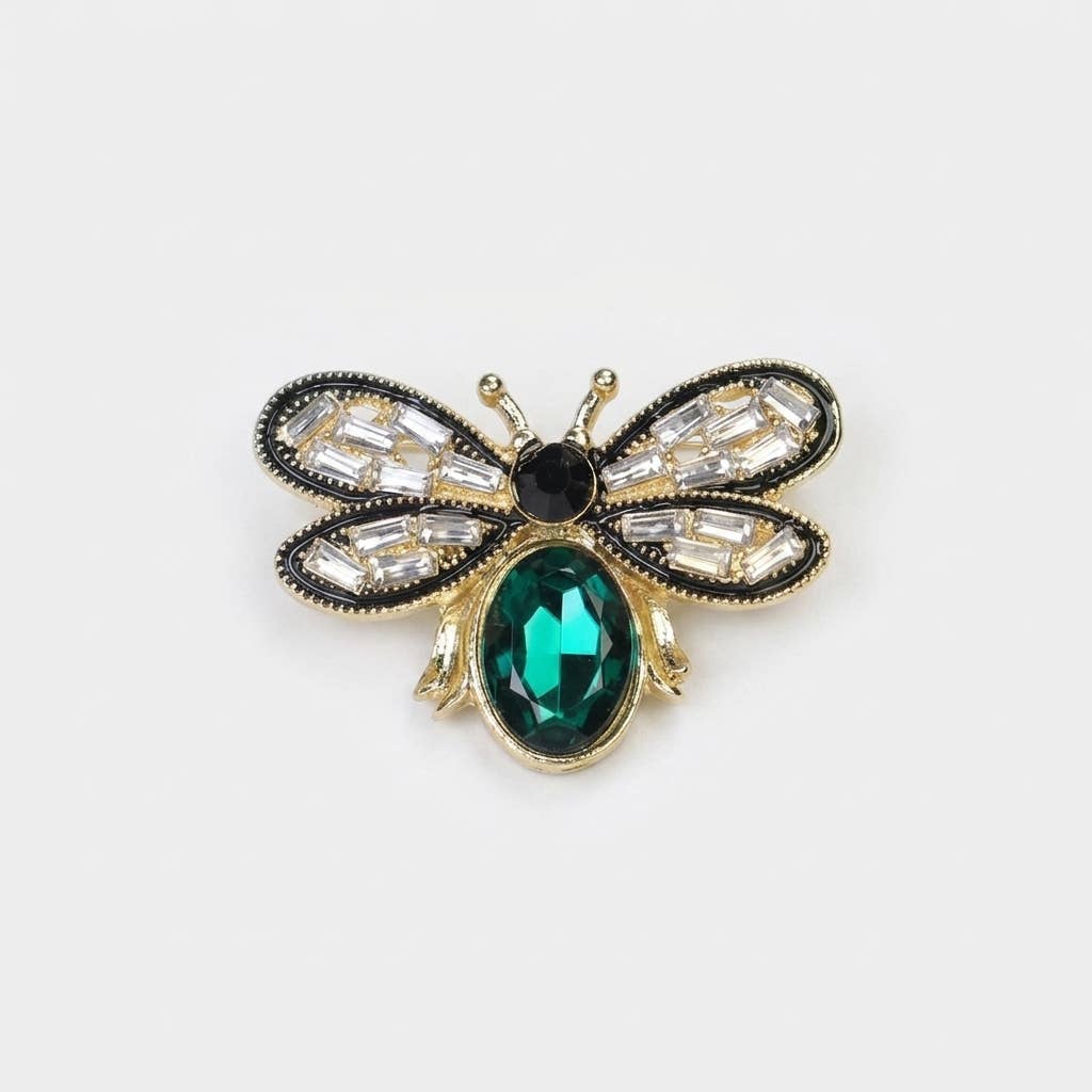 Sparkling Crystal Bee Motif Brooch Pin: A1 / 3.9*2.5CM