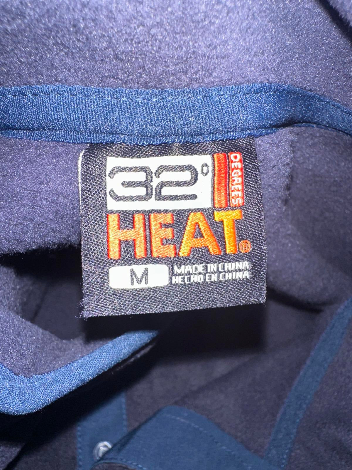 32 Degree Heat Men's Navy Blue Fleece Pullover Jacket