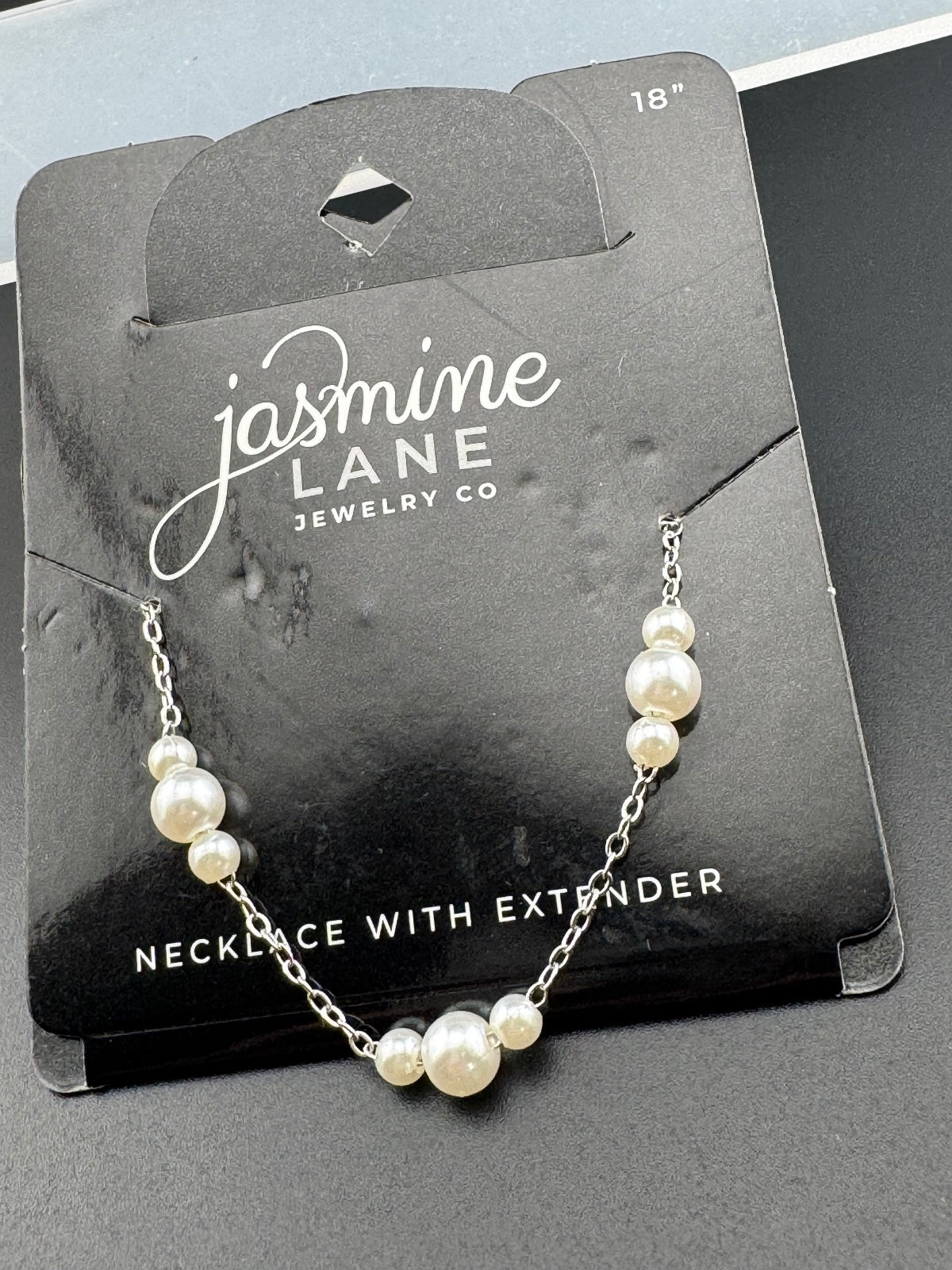 Jasmine Lane Pearl Accent Necklace with Extender, 18"