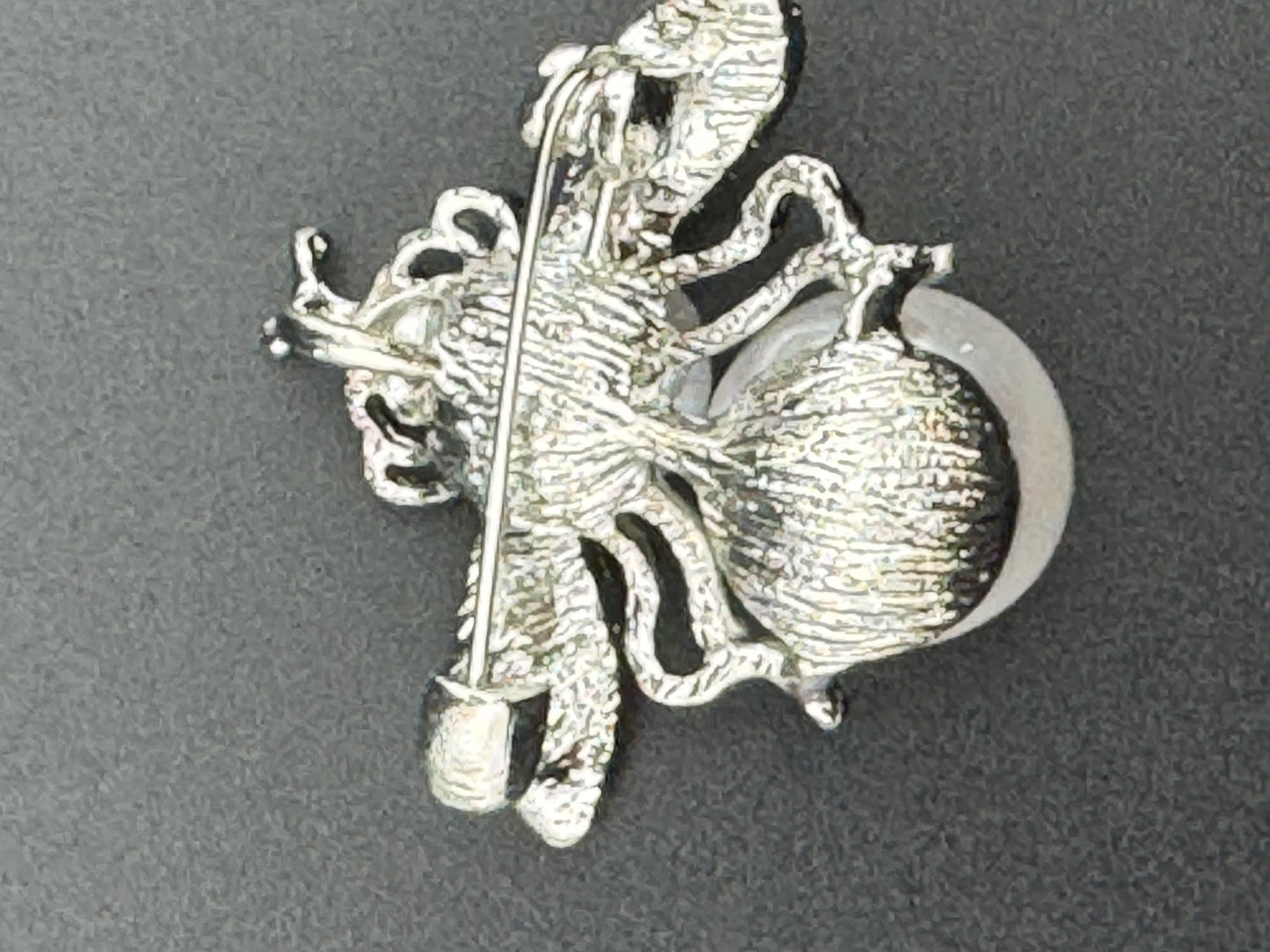 Whimsical Crystal Bee Brooch with Pearl Accent