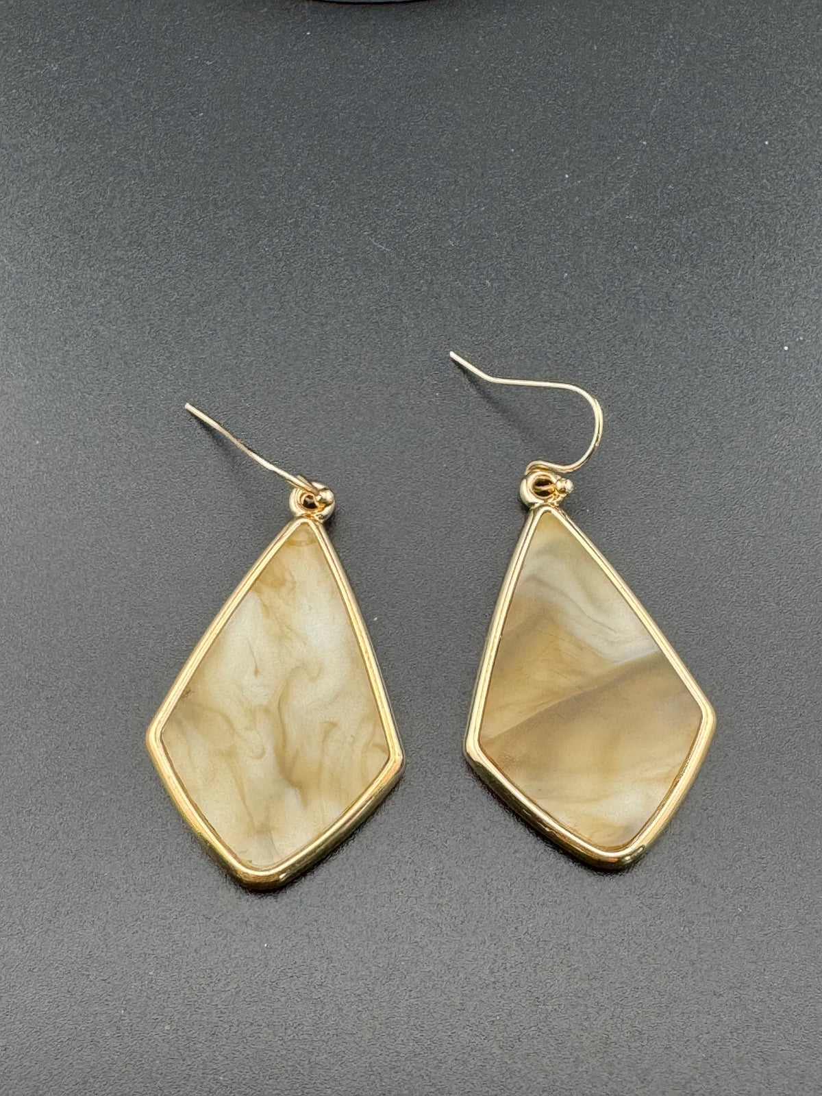 Jasmine Lane Hypoallergenic Gold Tone and Marbled Resin Drop