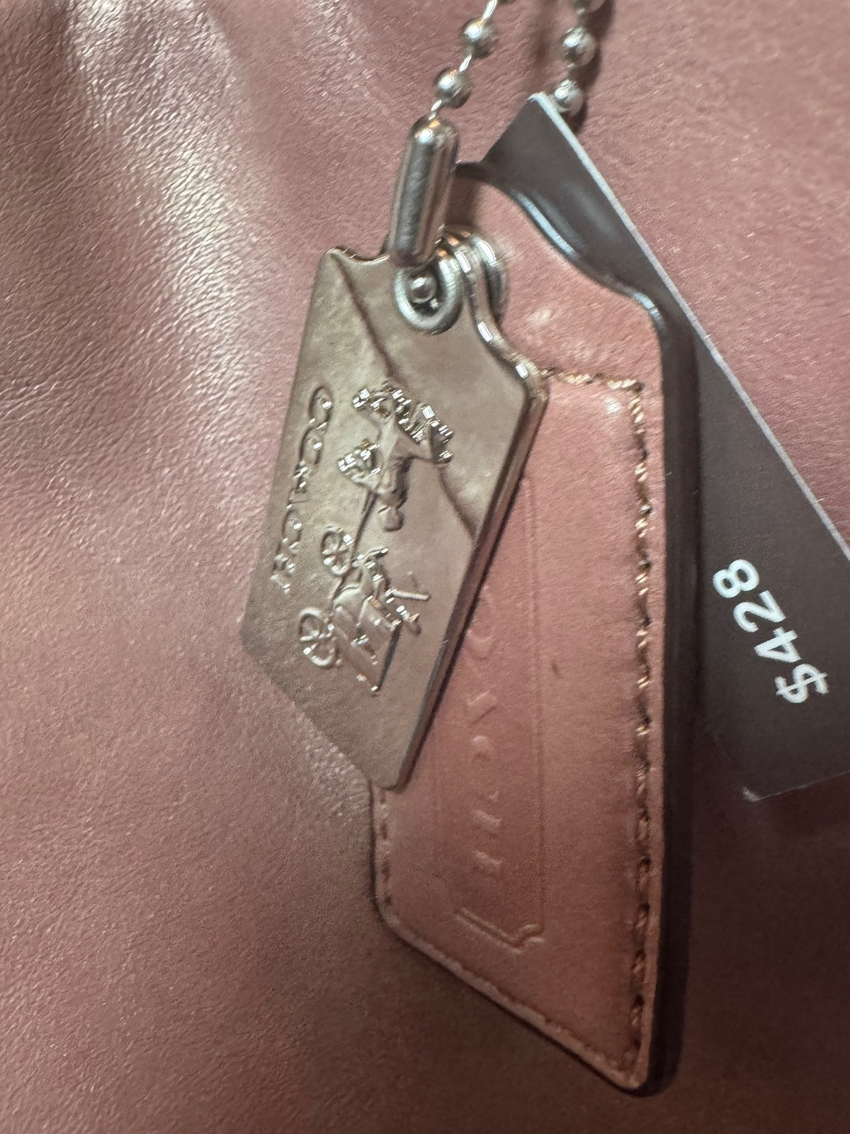 Coach Madison Phoebe Rose Gold Metallic Leather NWT Tote