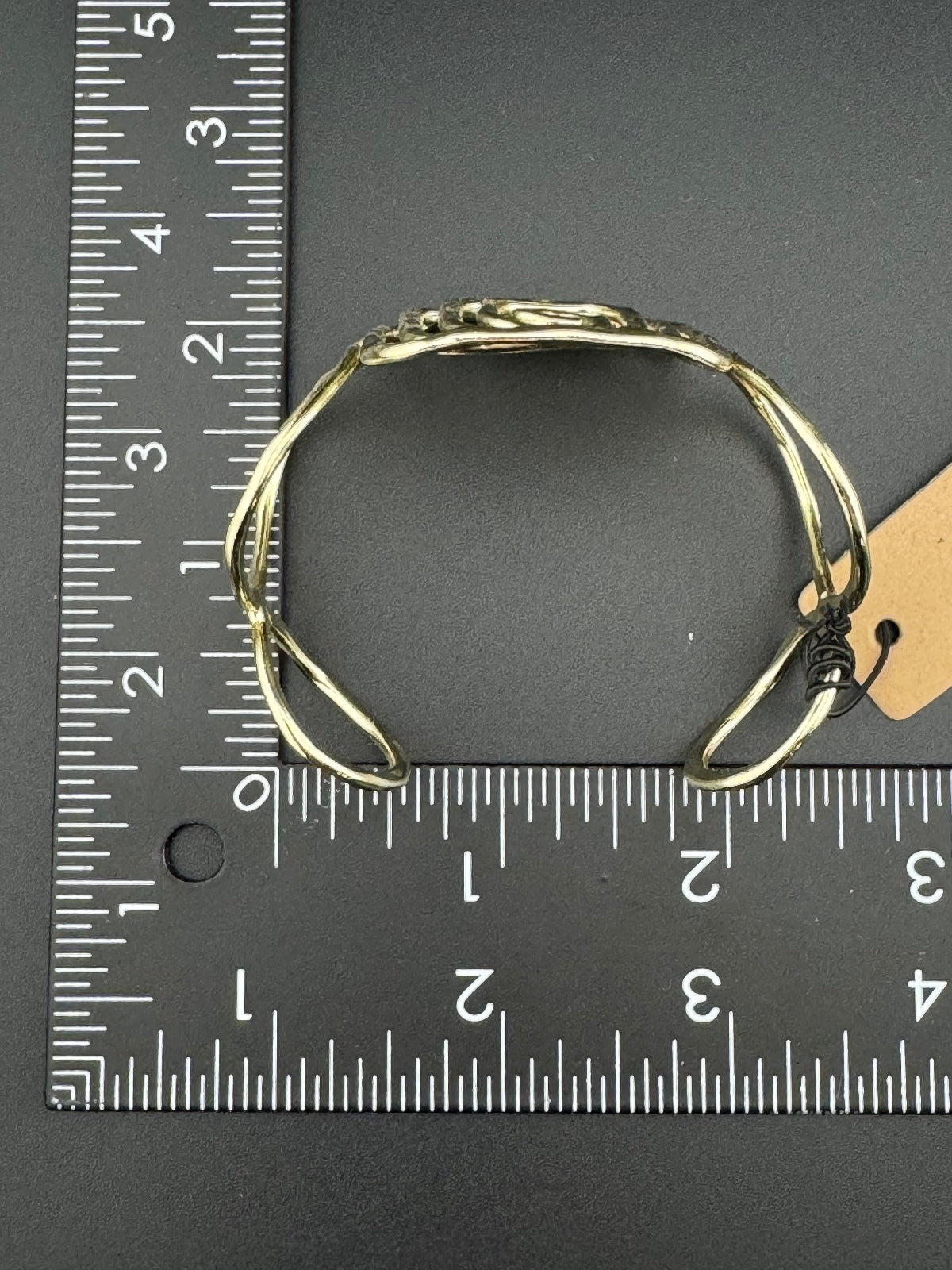 Anju Handcrafted Gold-Tone Spiral Open Cuff Bracelet