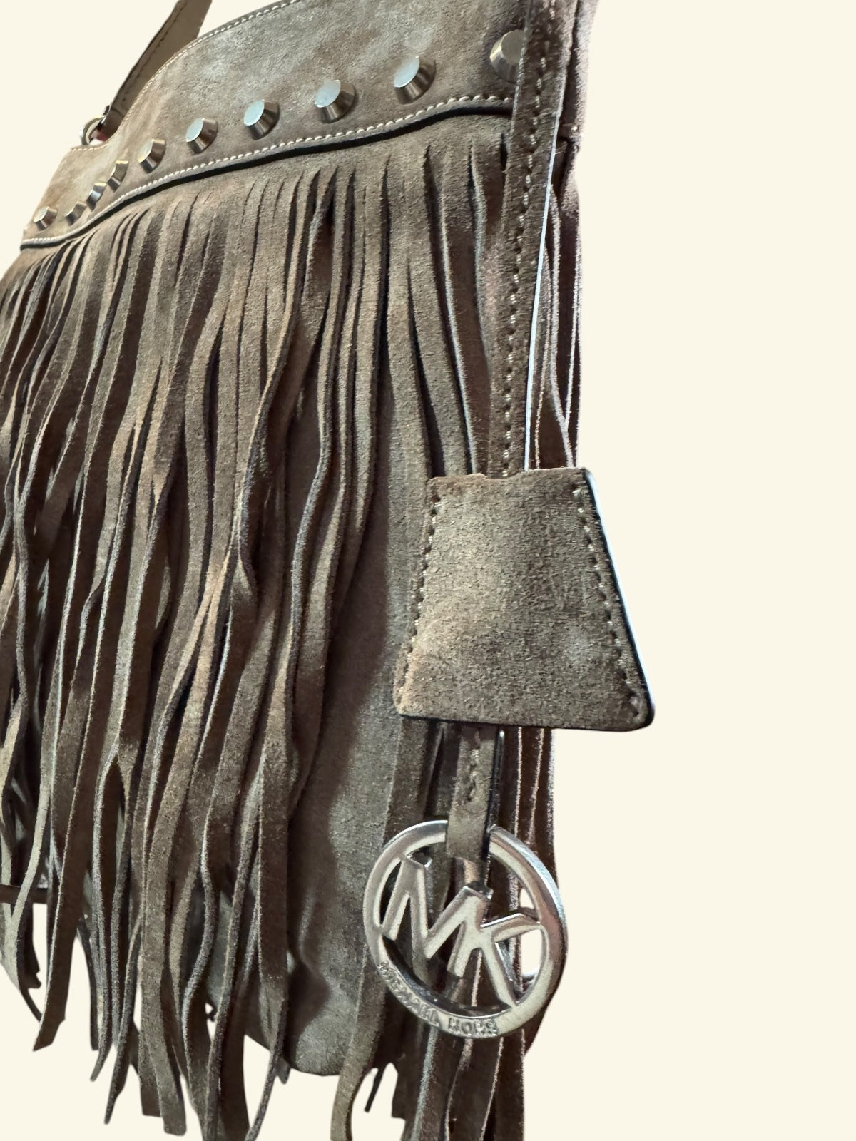 MICHAEL Michael Kors Brown Suede Fringe Crossbody Bag