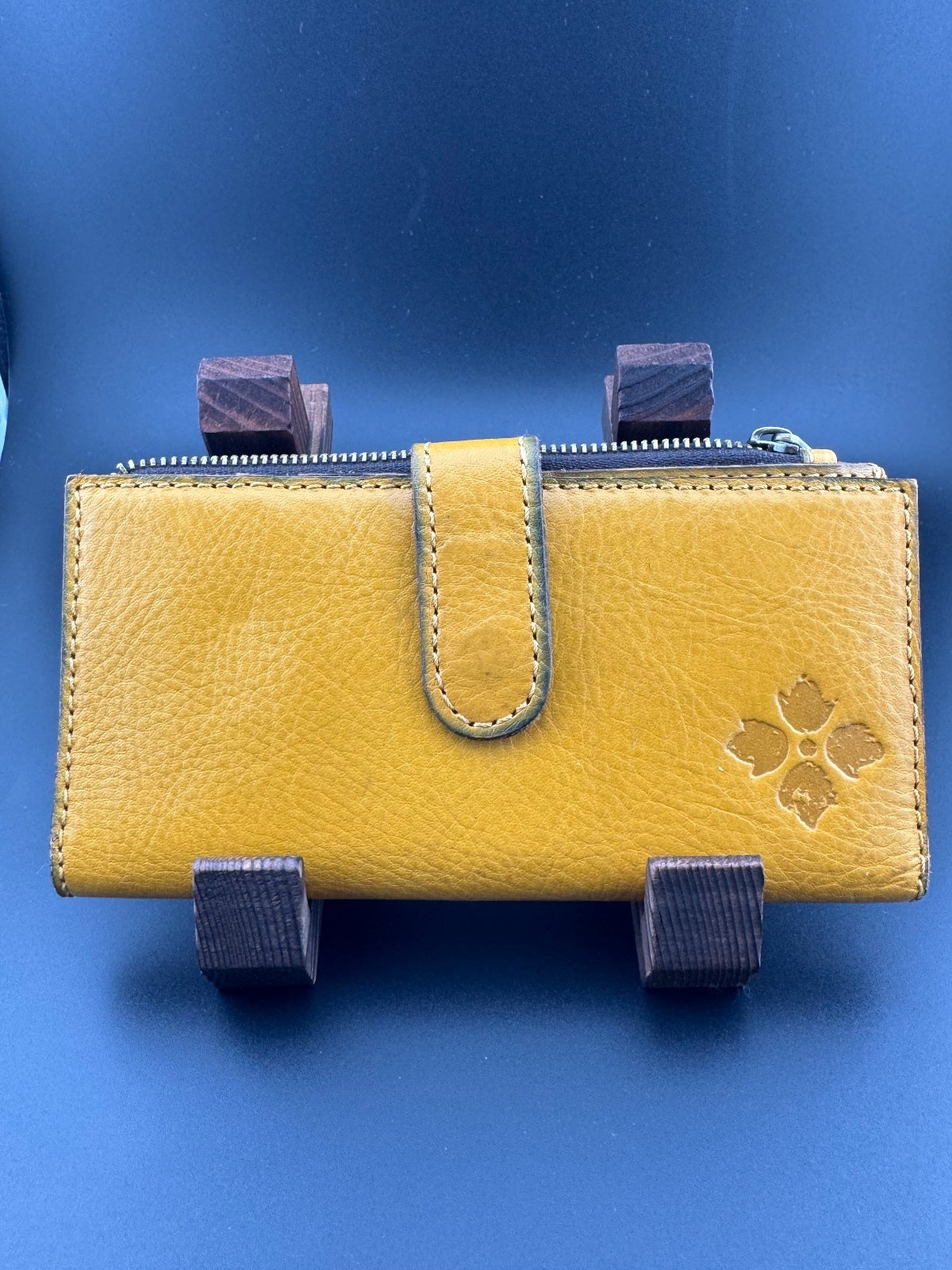 Patricia Nash Yellow Leather Wallet with Multiple Card Slots