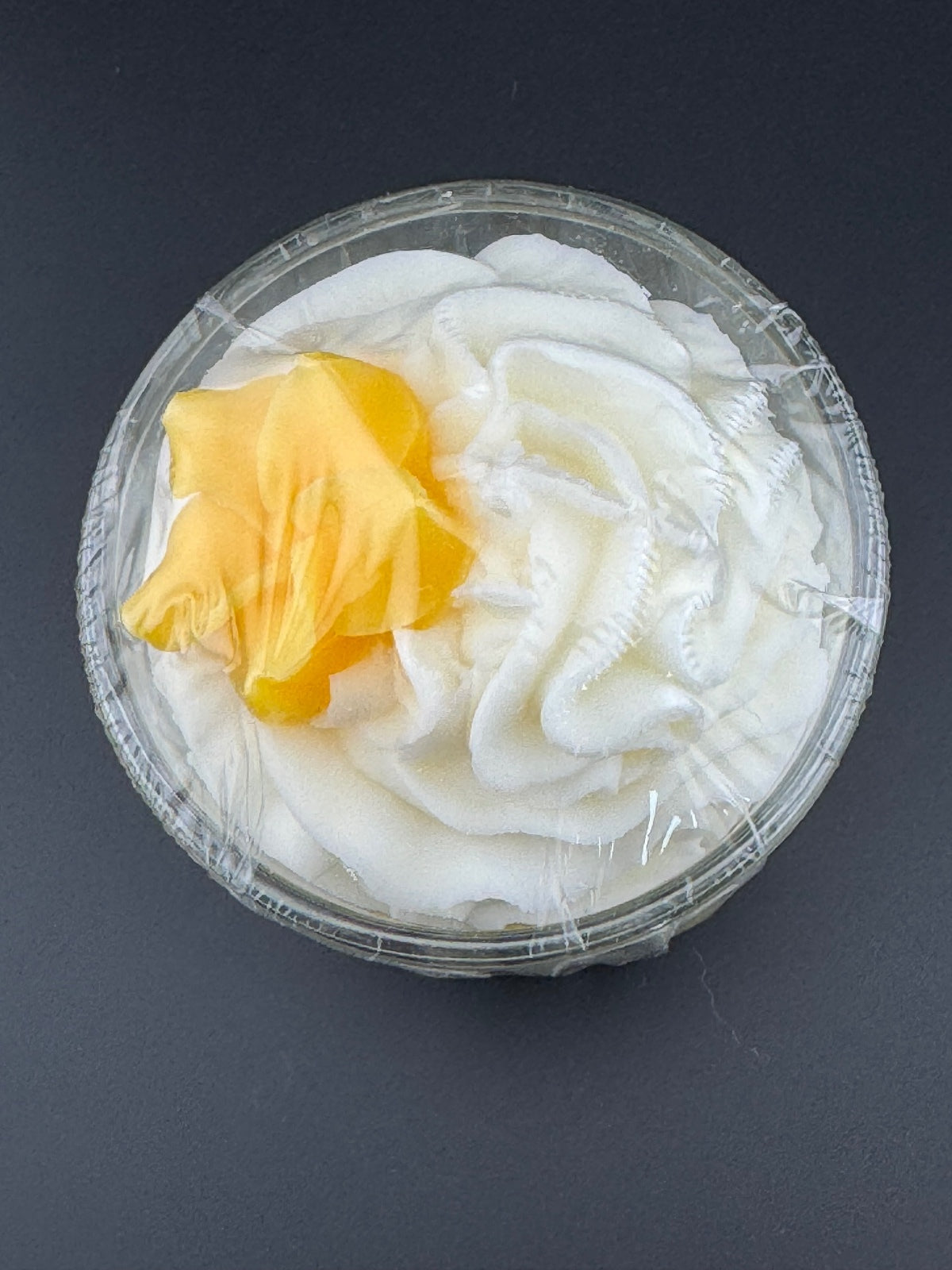Banana Cream Yellow and White Soy Candle in Glass Jar