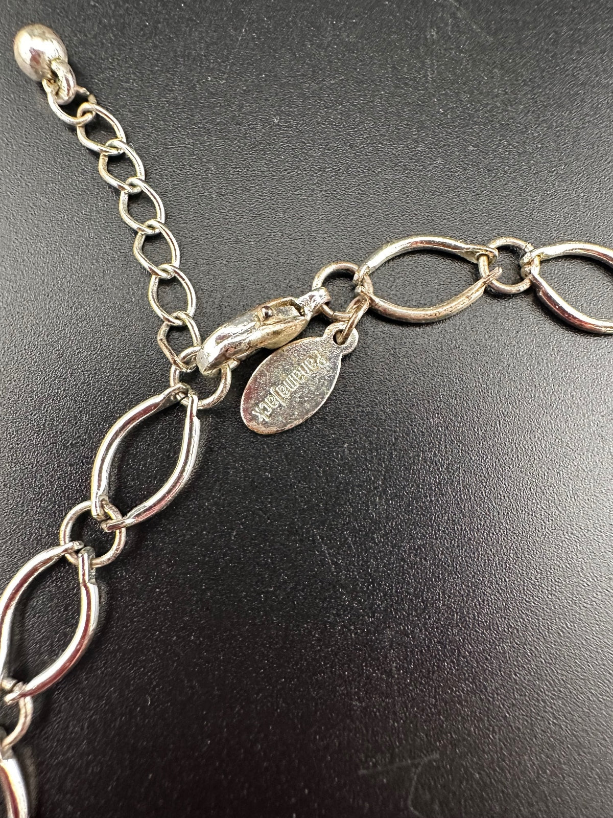 Panama Jack Silver Tone Chain Bracelet with Crystal Accents