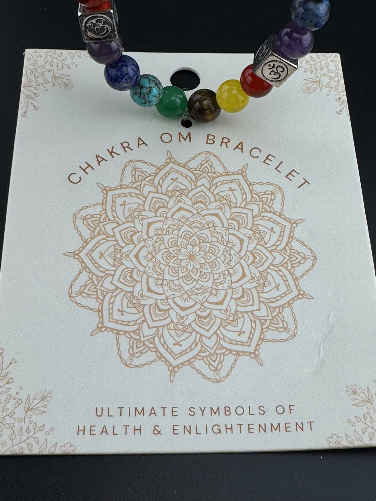Chakra Om Gem Stone Bracelet