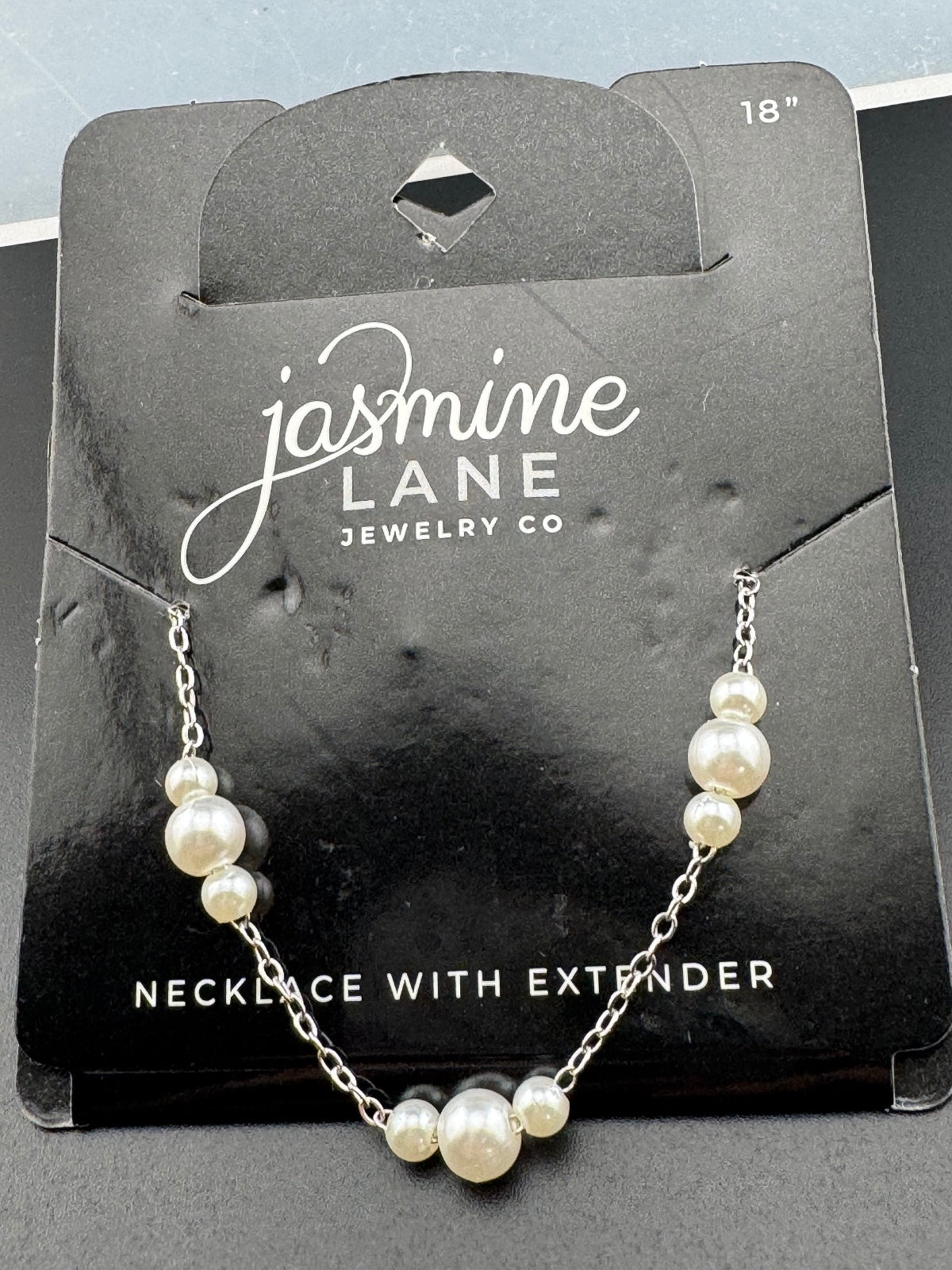 Jasmine Lane Pearl Accent Necklace with Extender, 18"