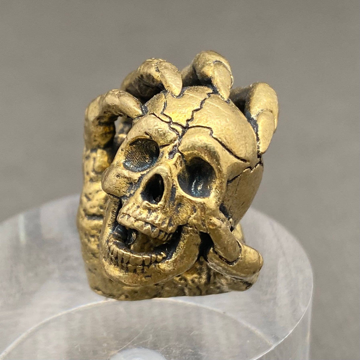 Skull In In The Demon Hand Brass Crafts Desktop Ornaments