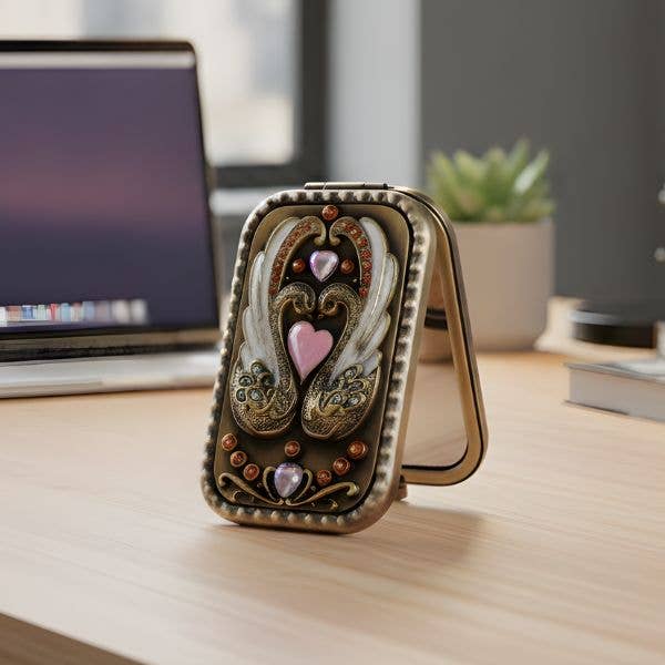 Compact Mirror - Swan