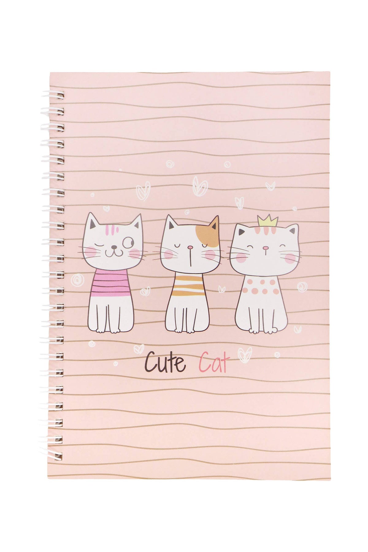 Cute Cat A5 Spiral Bound Notebook - 12 Pcs: ASSORTED / ONE SIZE