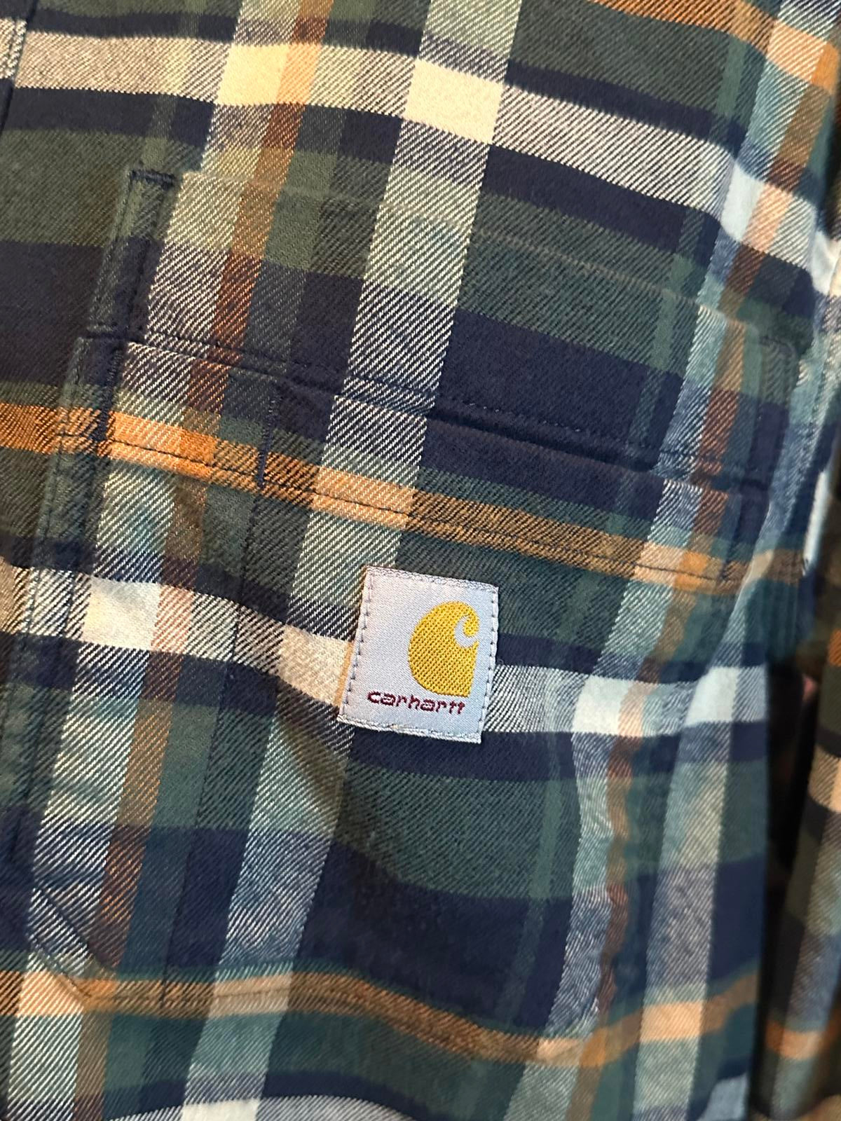 Carhartt Men's Long Sleeve Plaid Flannel Shirt Size Medium