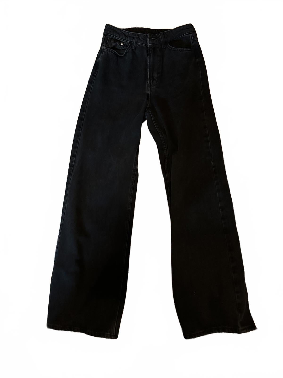&Denim Women's Black Wide Leg Jeans Size 2