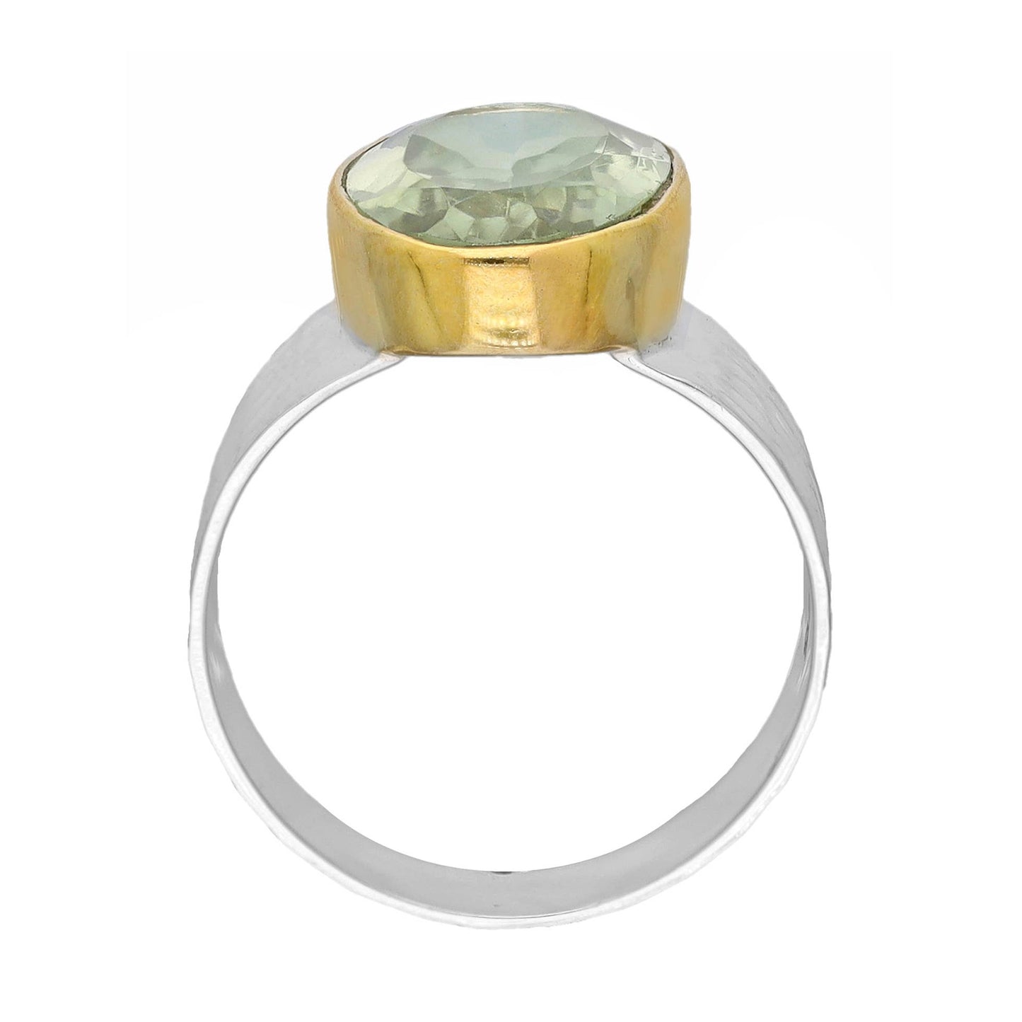 925 Sterling Silver Green Amethyst Verdant Mirage Ring: 6