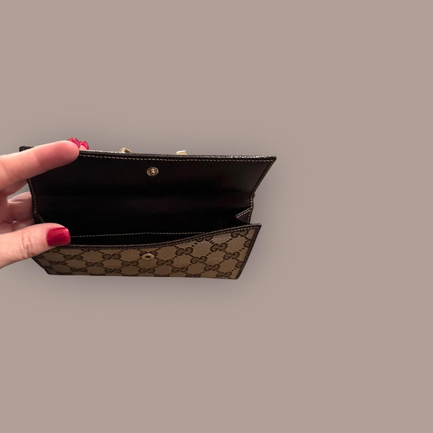 Gucci Women's Signature GG Canvas Wallet with Bow Accent
