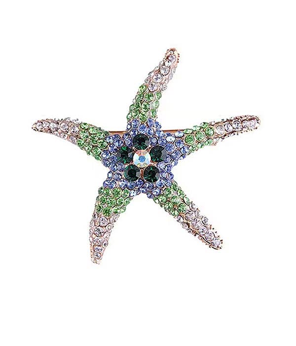 ( K334 )  SEALIFE THEME STARFISH BROOCH