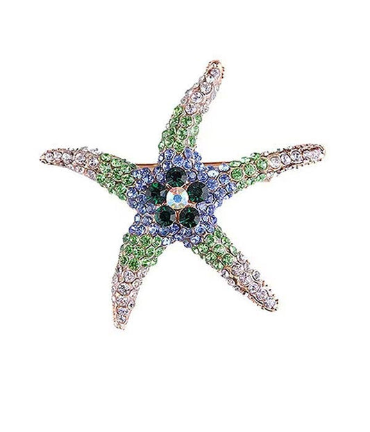 ( K334 )  SEALIFE THEME STARFISH BROOCH