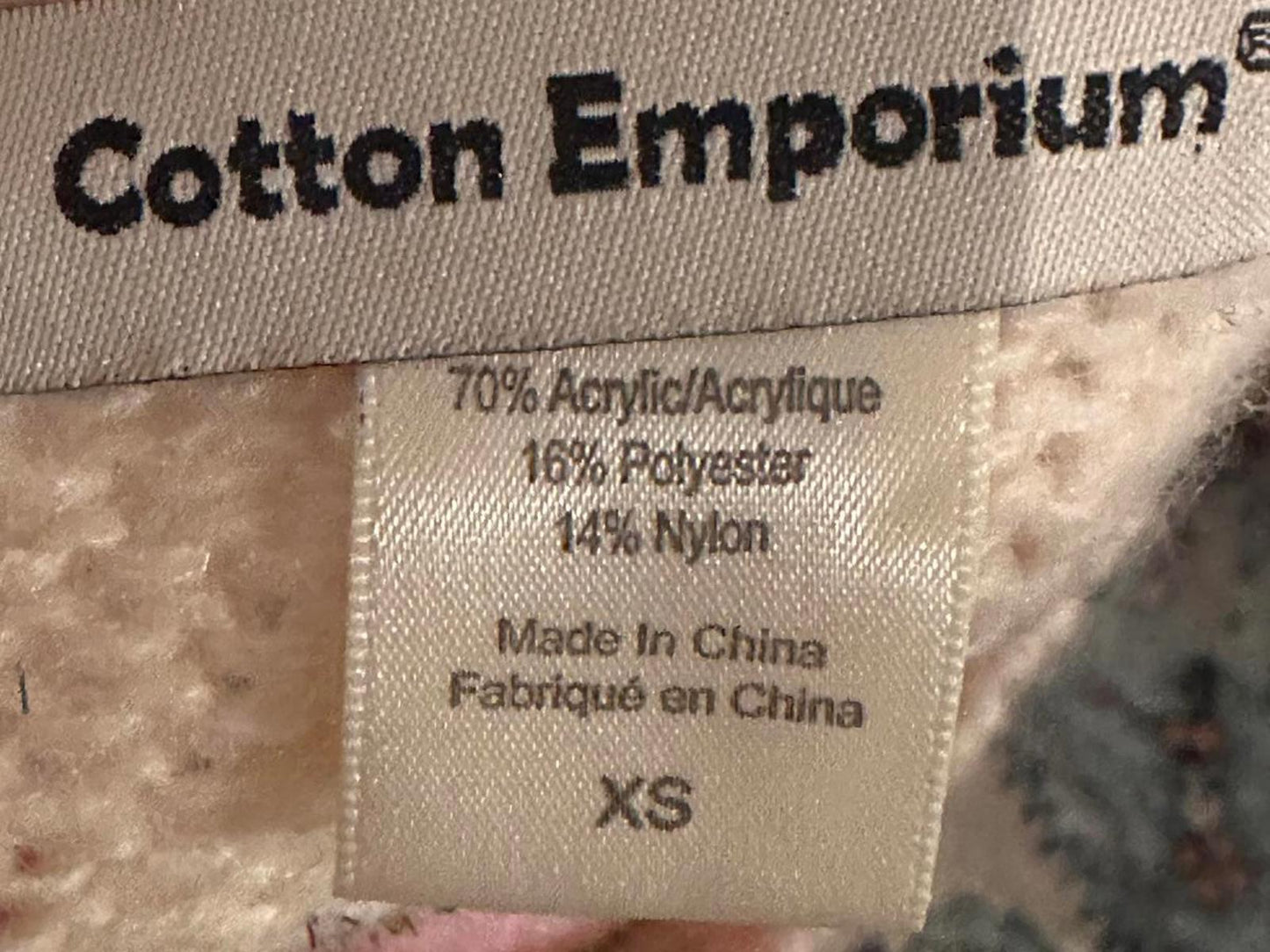 Cotton Emporium Striped Crew Neck Sweater Size XS