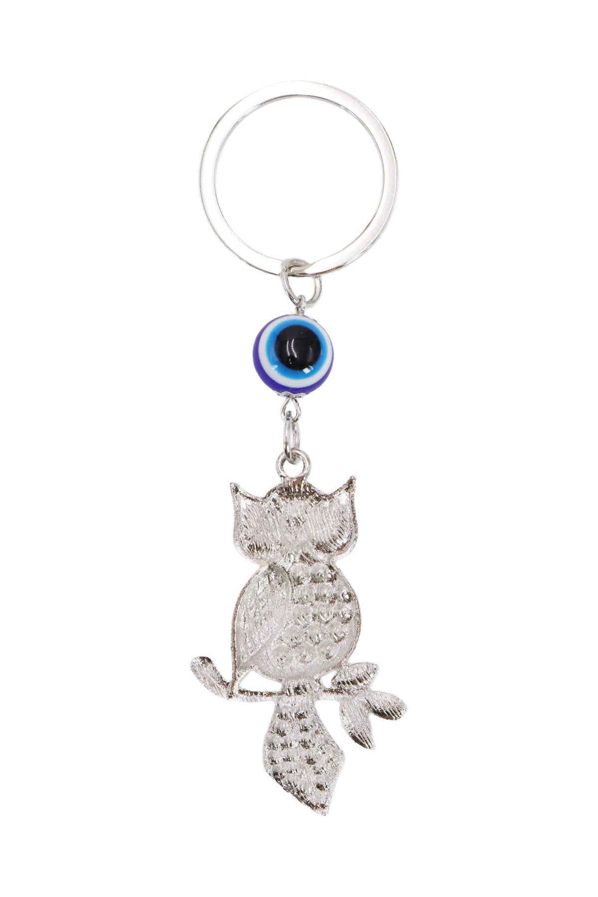 Evil Eye Owl Bling Rhinestone Metal Key Chain: ASSORTED / ONE SIZE