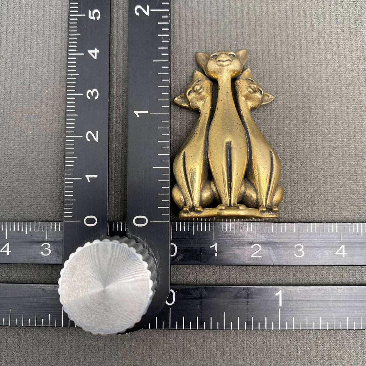 Three Cats Brass Crafts Decoration Desktop Ornaments