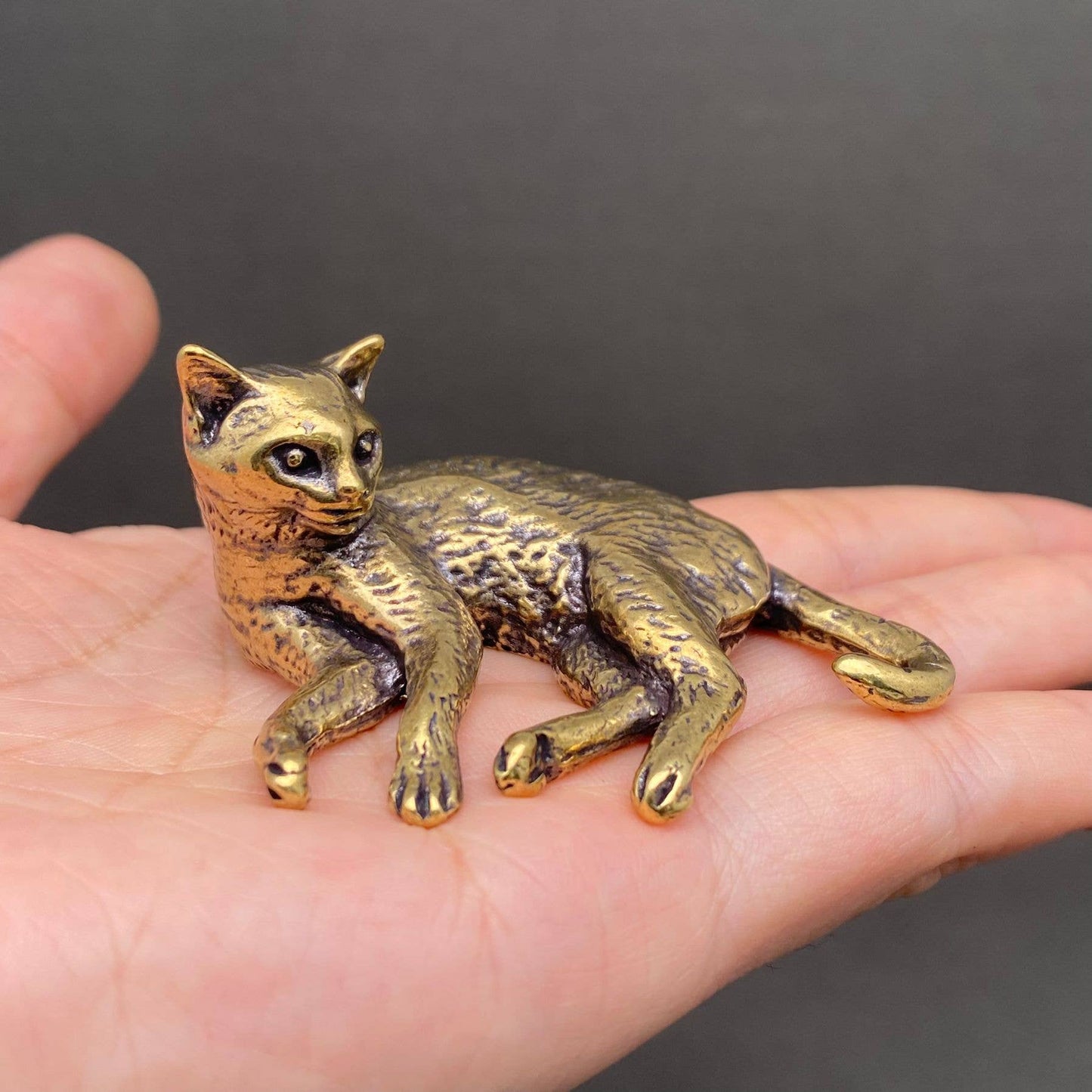 Brass Lazy Cat Crafts Decoration Desktop Ornaments