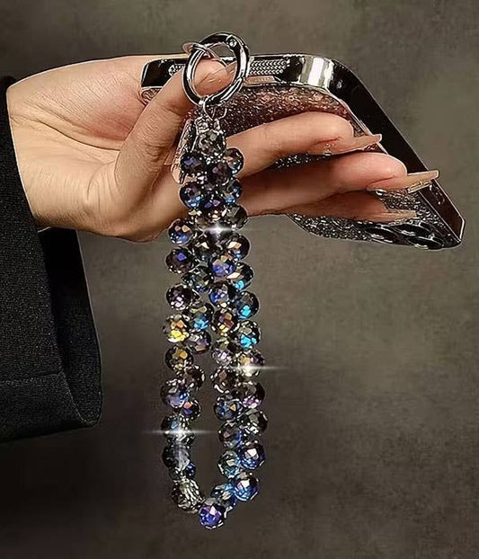 ( U431 )  MULTI BEAD WRIST STRAP AND KEY CHAIN