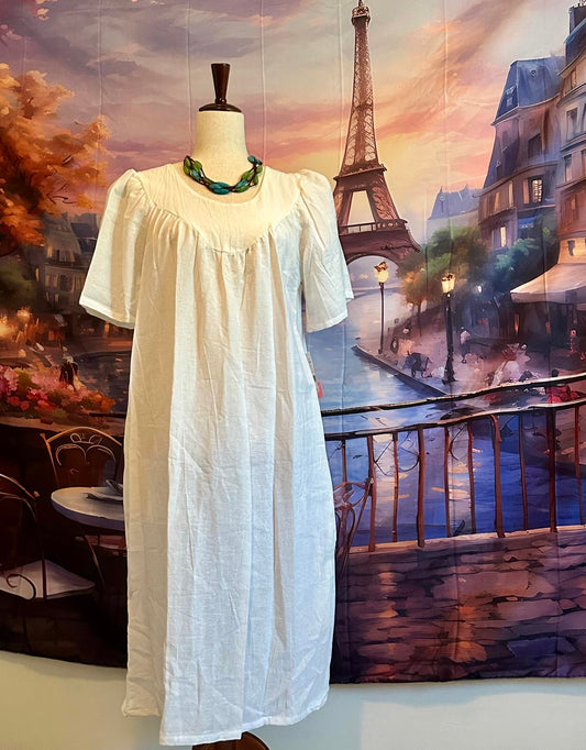 Carole White Cotton Dress - Size Small NWT