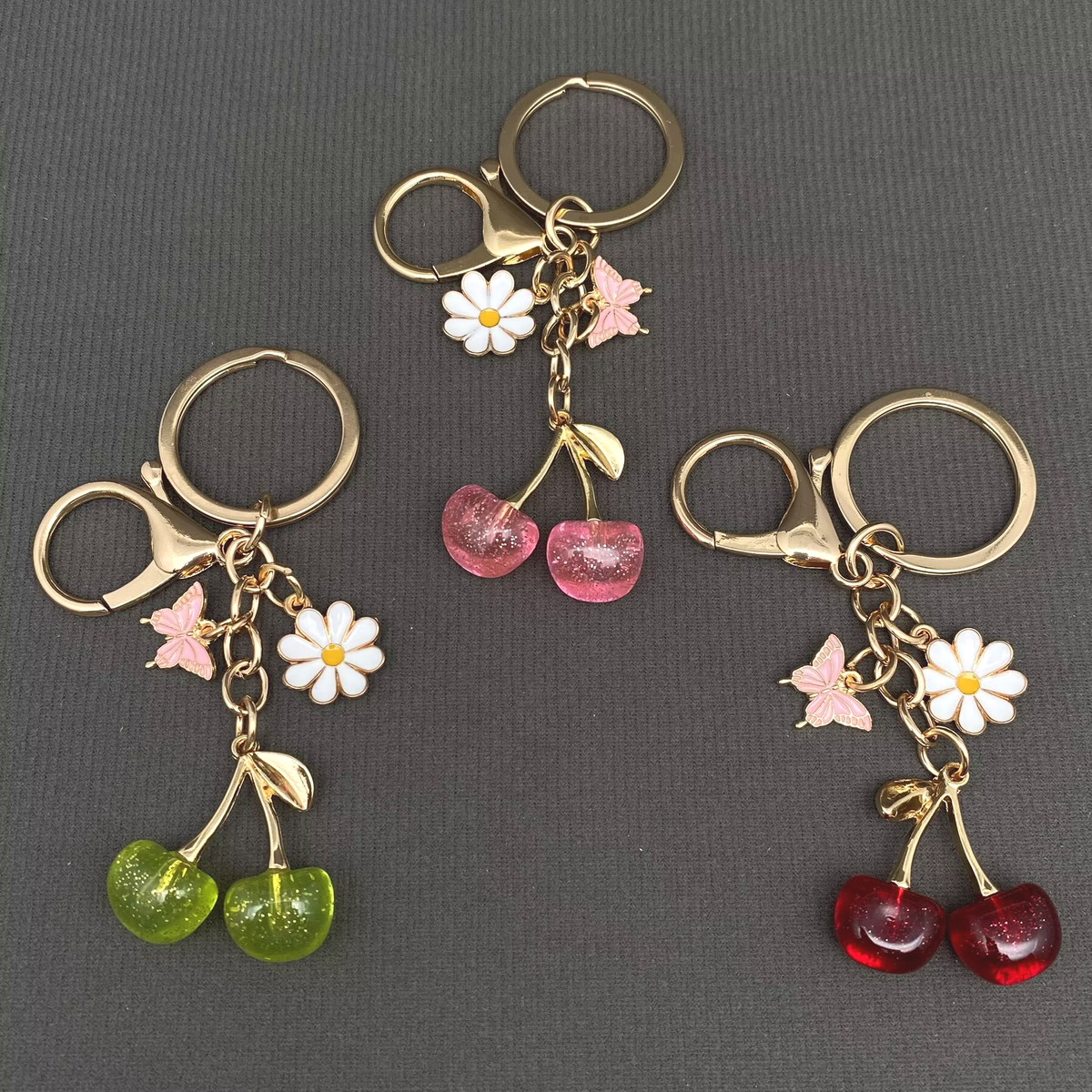 Cherry Keychain: Red