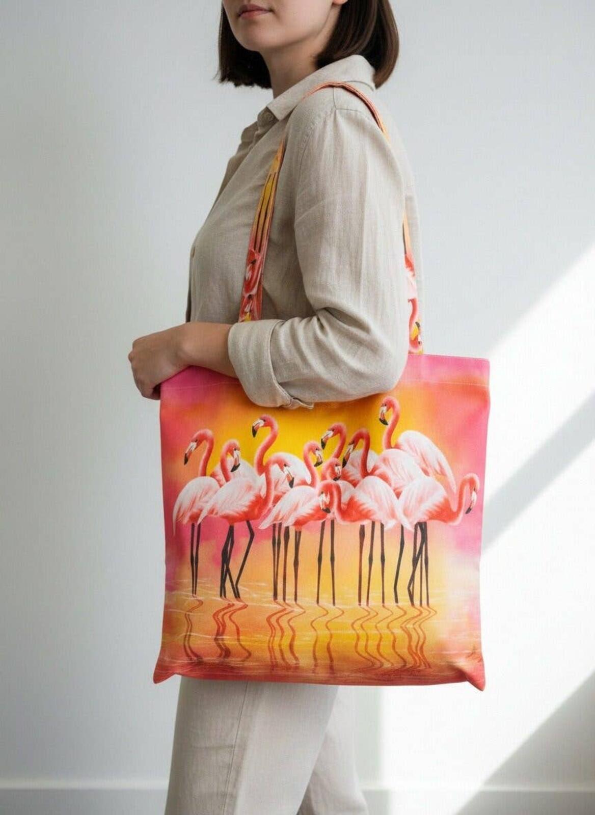 Hot Pink Flamingo Art Inspired Luxe Shoulder Bag
