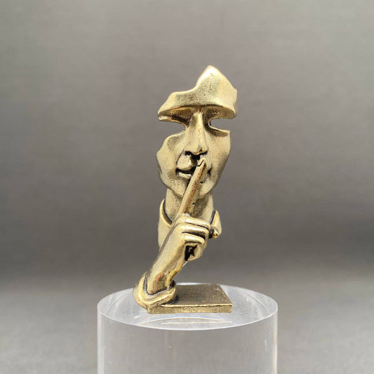 Brass Abstract Figurine Crafts Decoration Desktop Ornaments: Silent
