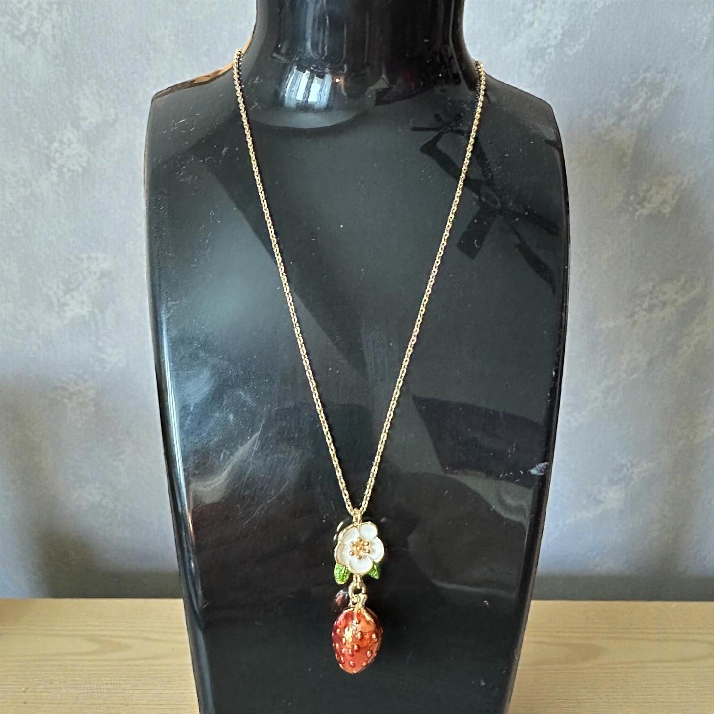 Kate Spade New York Strawberry and Flower Pendant Necklace