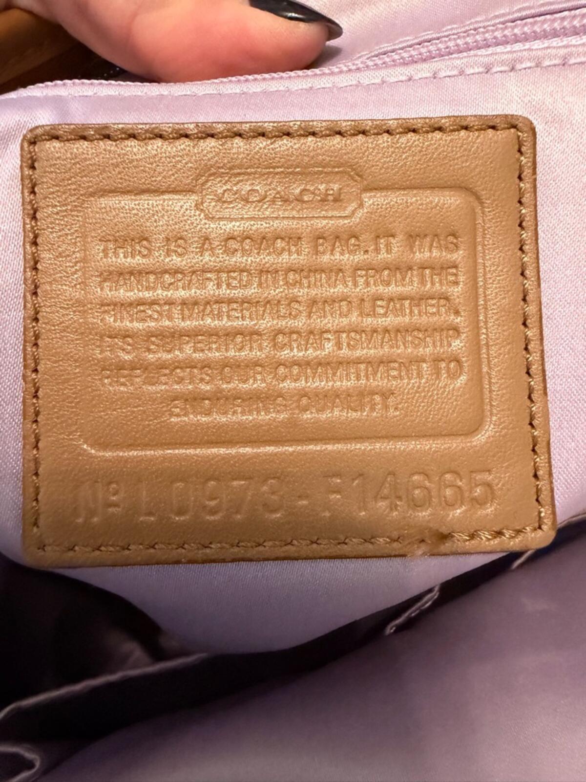 Coach Y2K 2009 Tan Signature Canvas Tote with Carriage Print