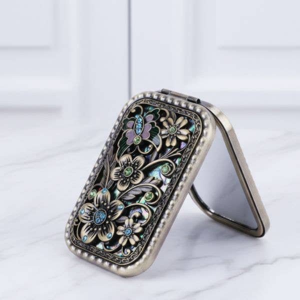 Compact Mirror - Floral