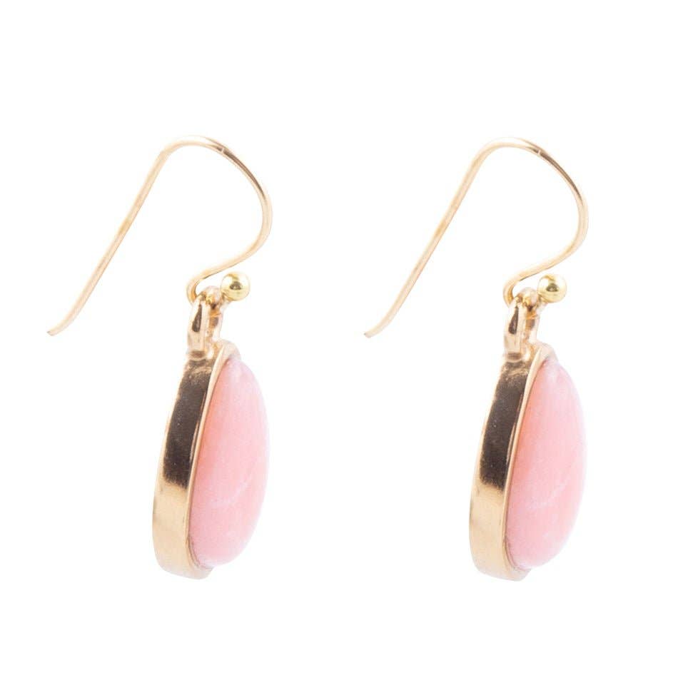 Pink Opal Drop Earrings
