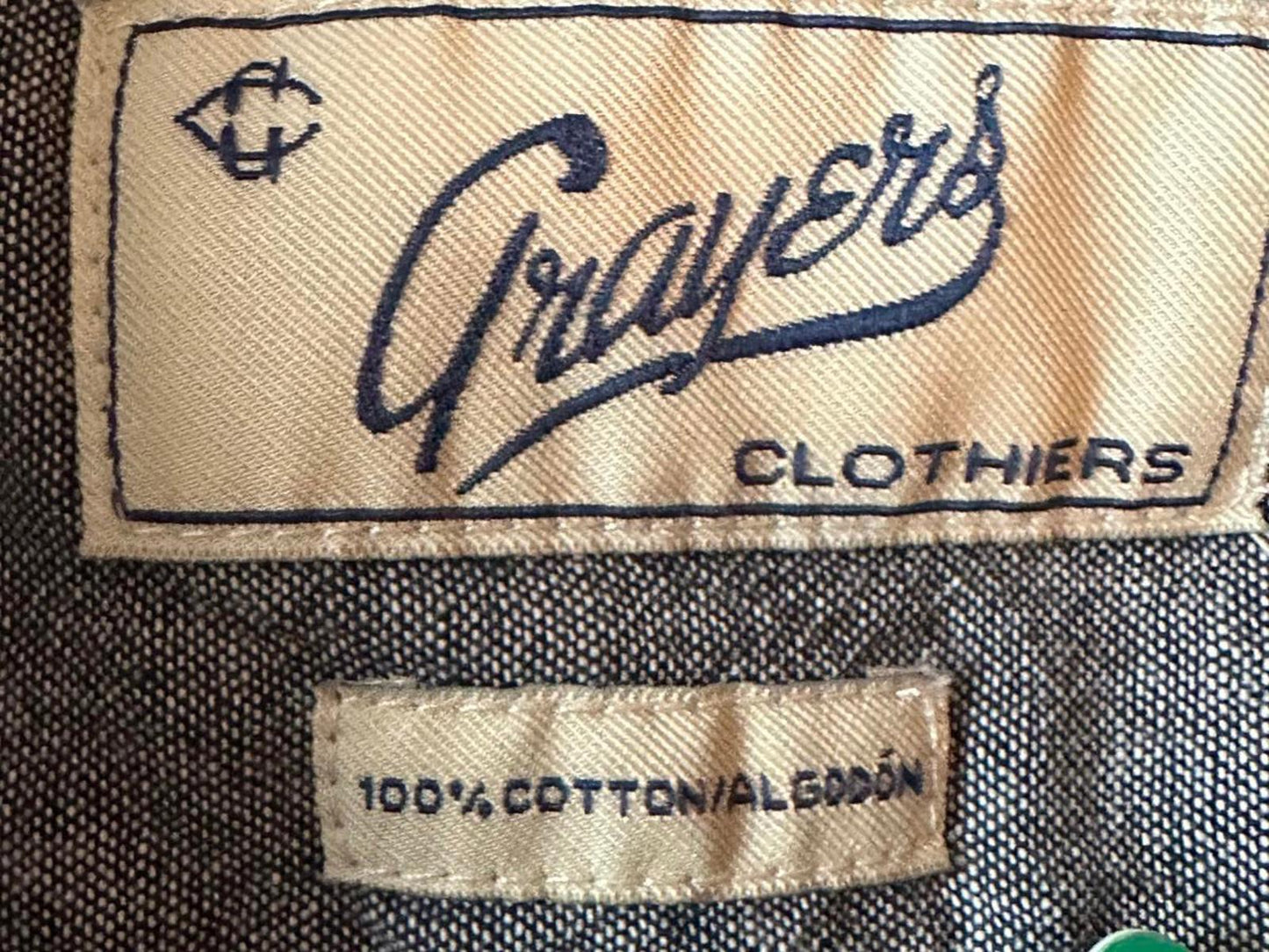 Grayers Men’s Plaid Cotton Shirt XL Casual Button-Up