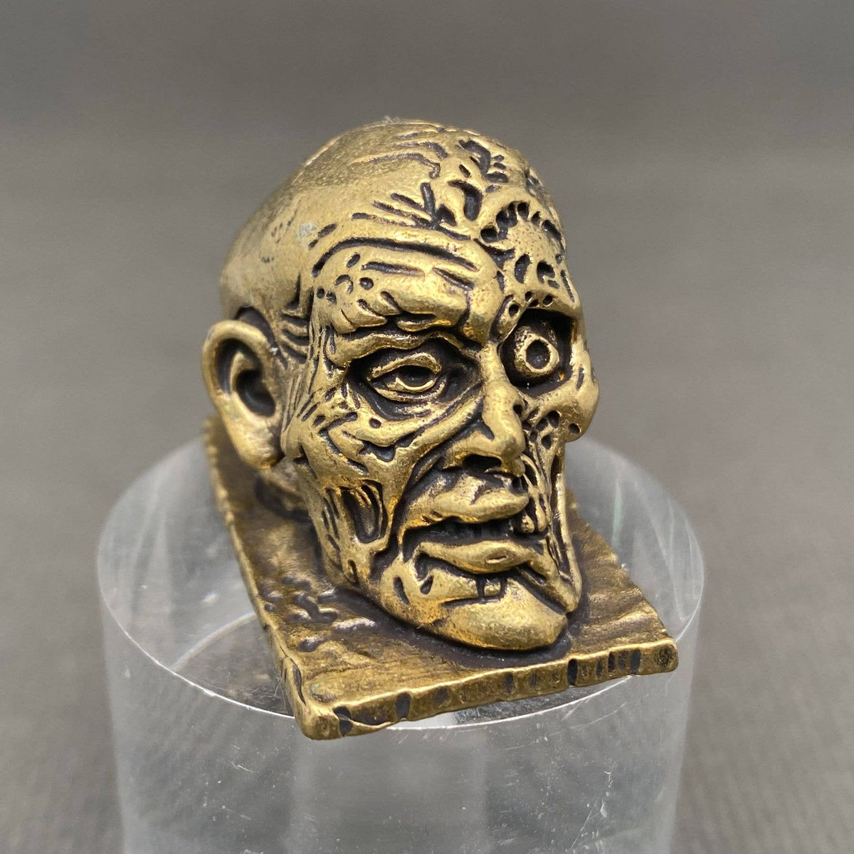 Half Skull Face Brass Crafts Decoration Desktop Ornaments