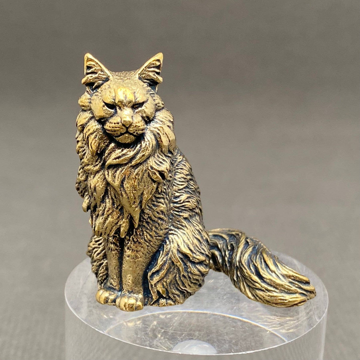 Cat Figurine Brass Crafts Desktop Ornaments