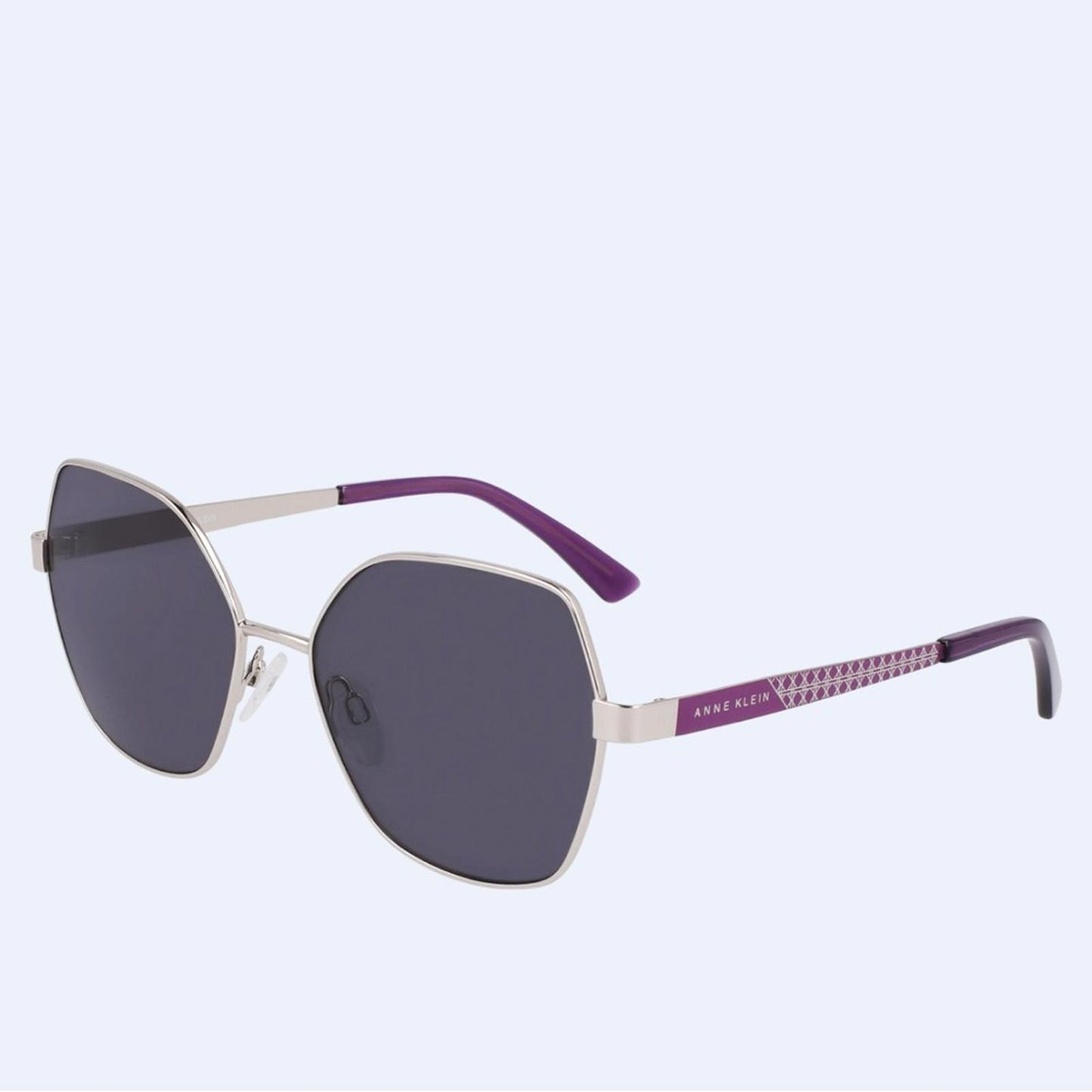 Anne Klein Silver Hexagonal Sunglasses NWT