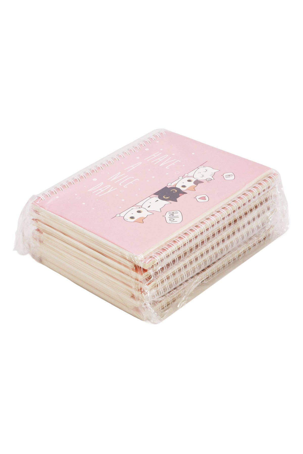 Cute Cat A5 Spiral Bound Notebook - 12 Pcs: ASSORTED / ONE SIZE