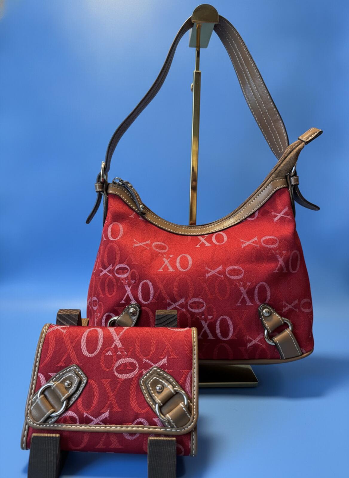 Red XOXO Shoulder Bag and Wallet Set