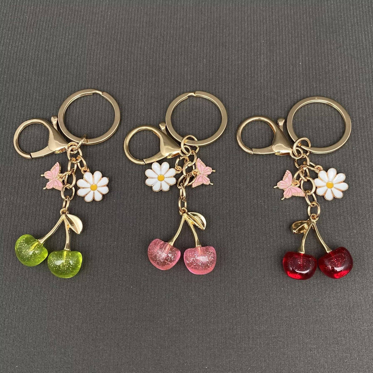 Cherry Keychain: Red