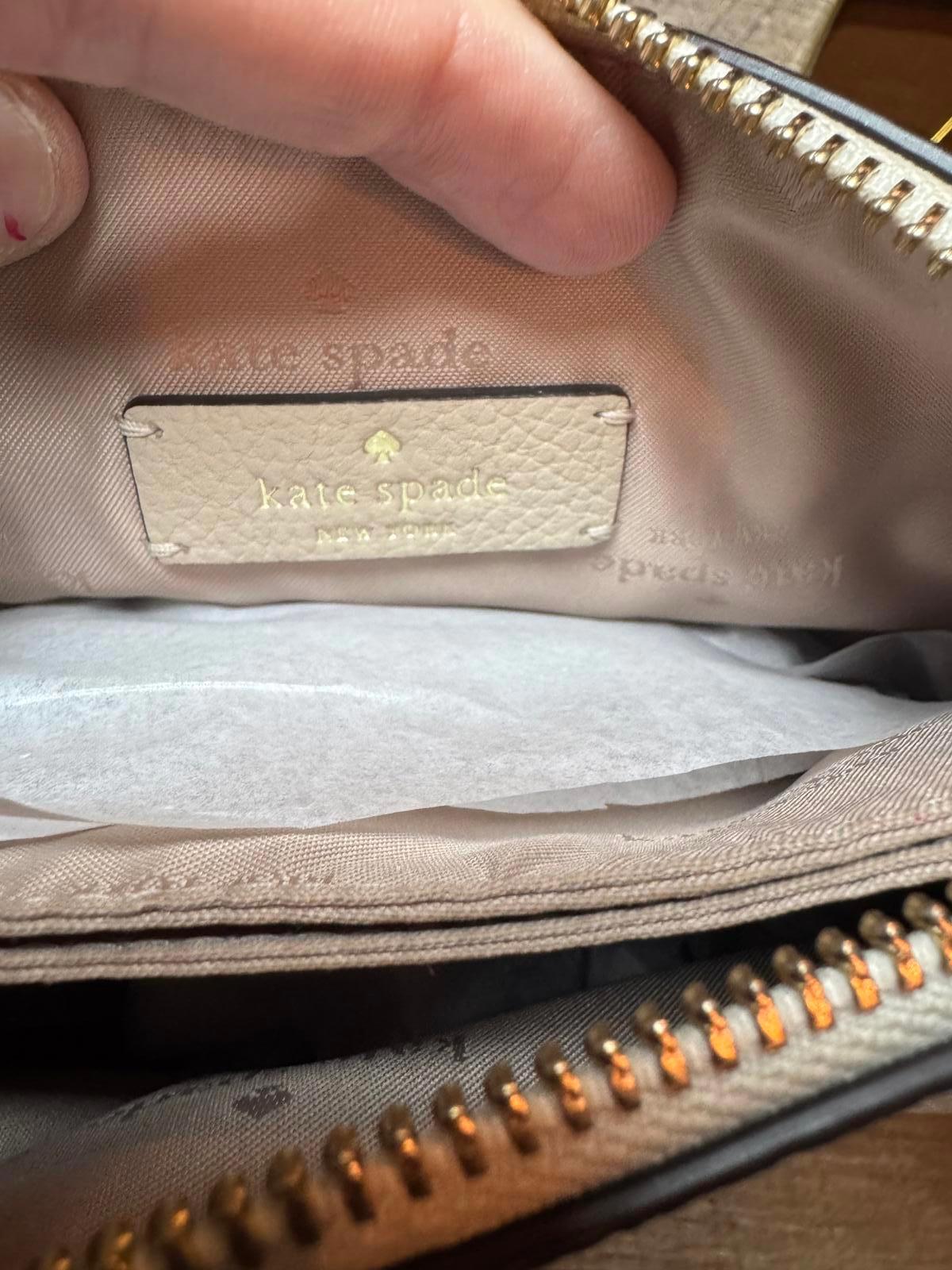 Kate Spade Two-Tone Leather Crossbody Bag with Scarf Accent